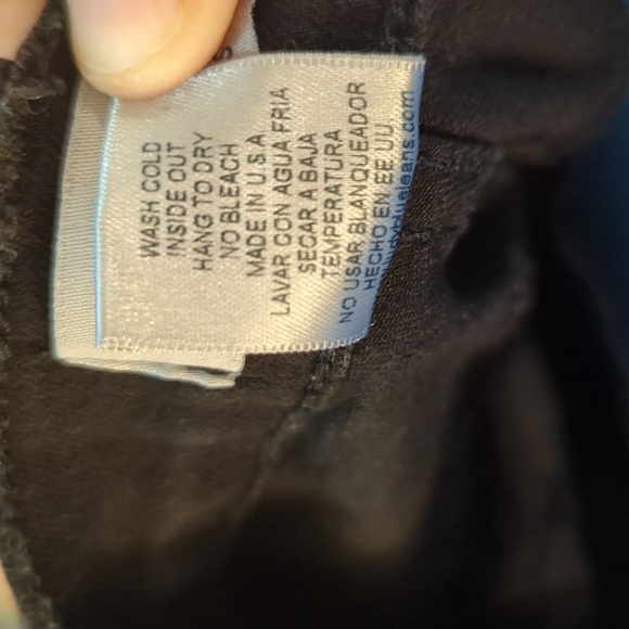 Judy Blue Cropped Jeans Black Fringe Hem Mid-Rise Stretch Women's Size 3 / 26" - Picture 6 of 8